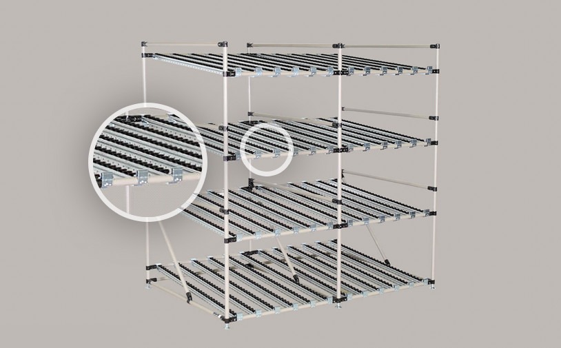 Metal tab stop conveyor mount for conveyor ending point