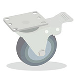 Plate-mount casters