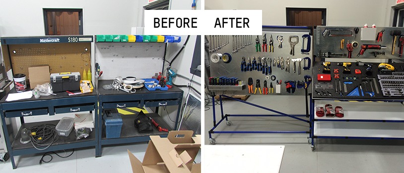 Estaciones de trabajo antes y después