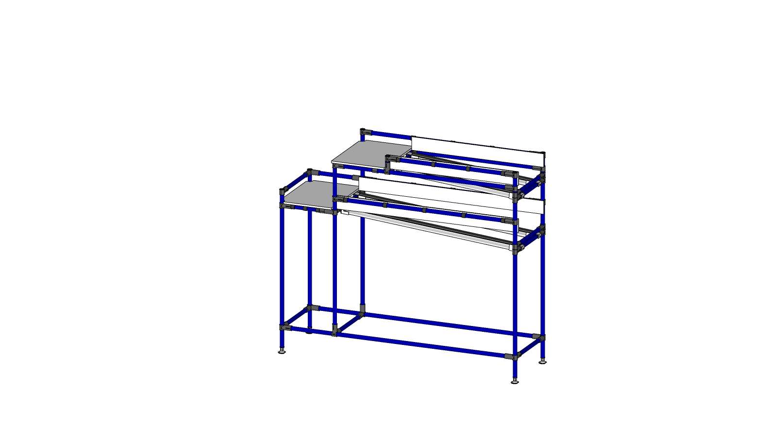 ÉTAGÈRE À GRAVITÉ 2 ÉTAGES - LONG. 60''