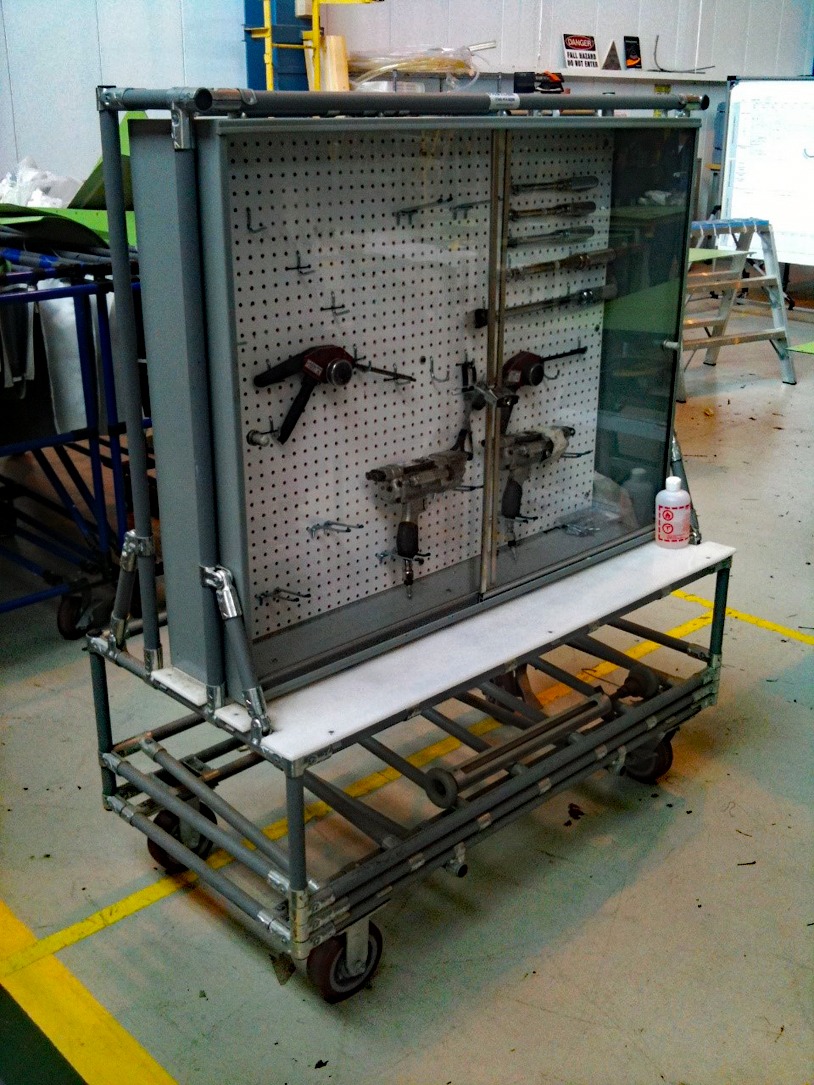 Steel Tool cabinet that was put on caster