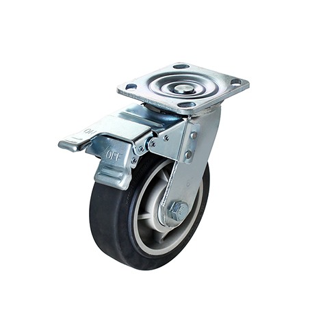 Flexpipe 6 inches plate swivel caster with brake