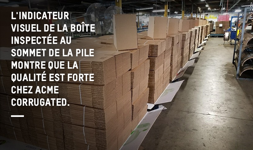 Indicateur visuel pour le contrôle de la qualité