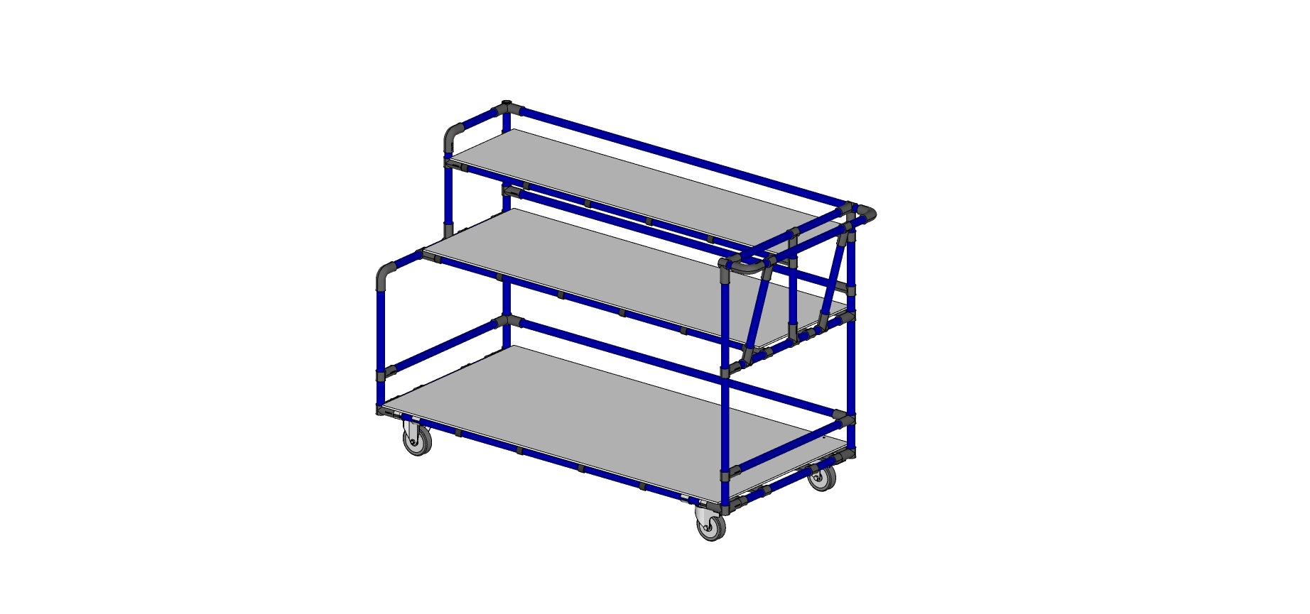 Carrito de la plataforma triple