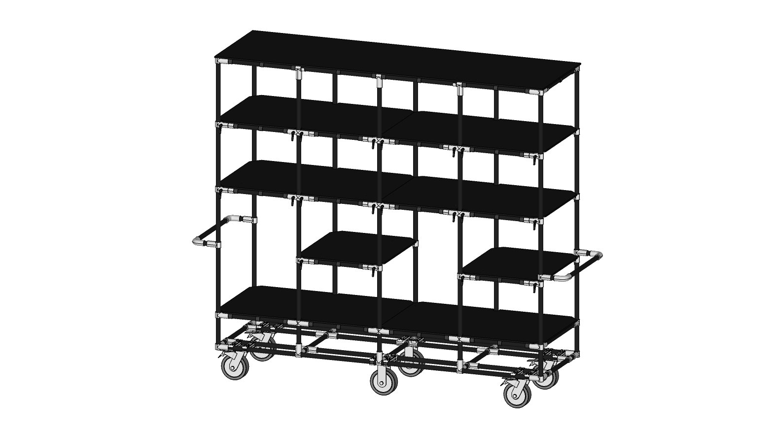 Adjustable Shelf Supply Cart