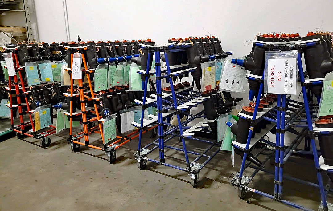 Visual management with different tubing colors: a color code is adapted to facilitate quality control. Visual management with different tubing colors: a color code is adapted to facilitate quality control.
