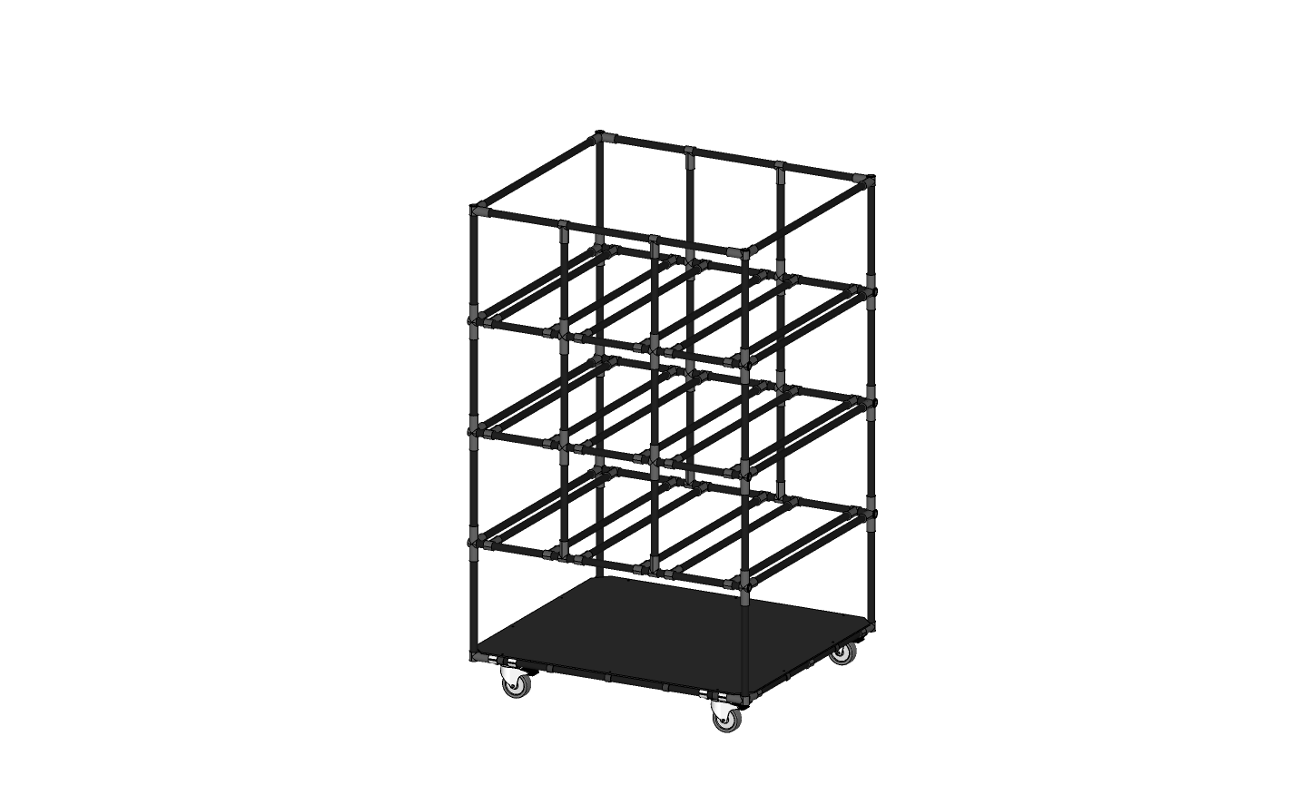 3 sections cart