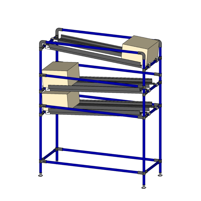 Flow rack 2 in 1 out