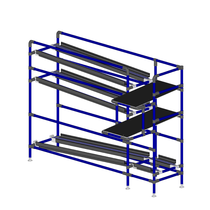 ''L'' Flowrack with return