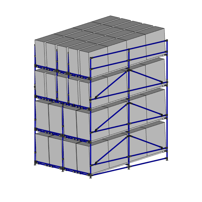 Multi level tote rack