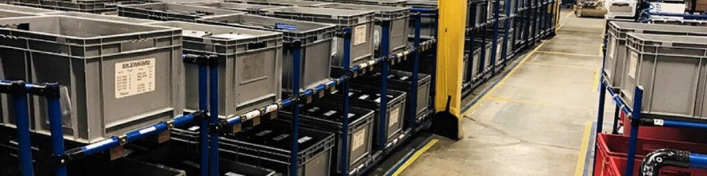 Modular Gravity Flow Rack System | FIFO Racks | Flexpipe US