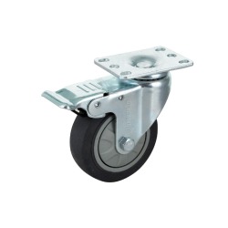 4 plate swivel caster with brake