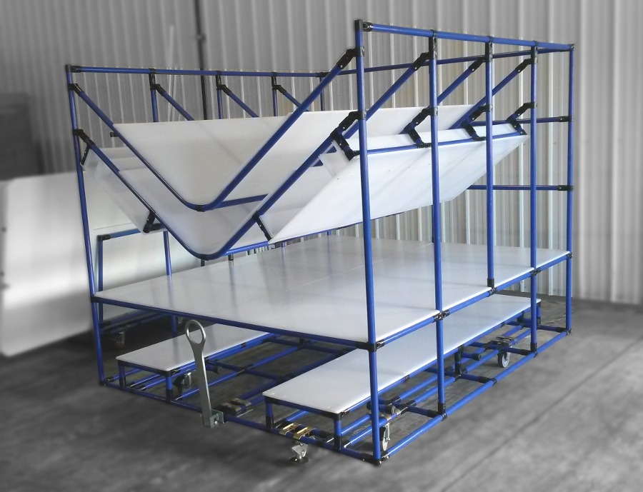 Tugger cart for curb pipes