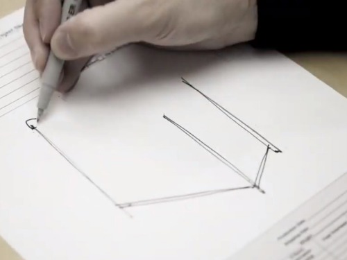 hand sketch of a flexpipe cart