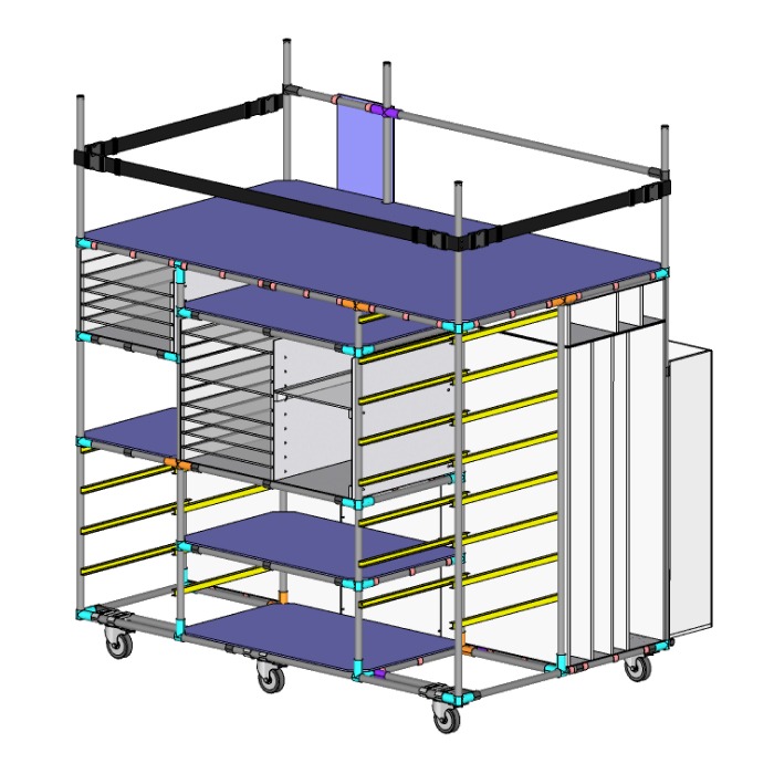 assembly kitting cart
