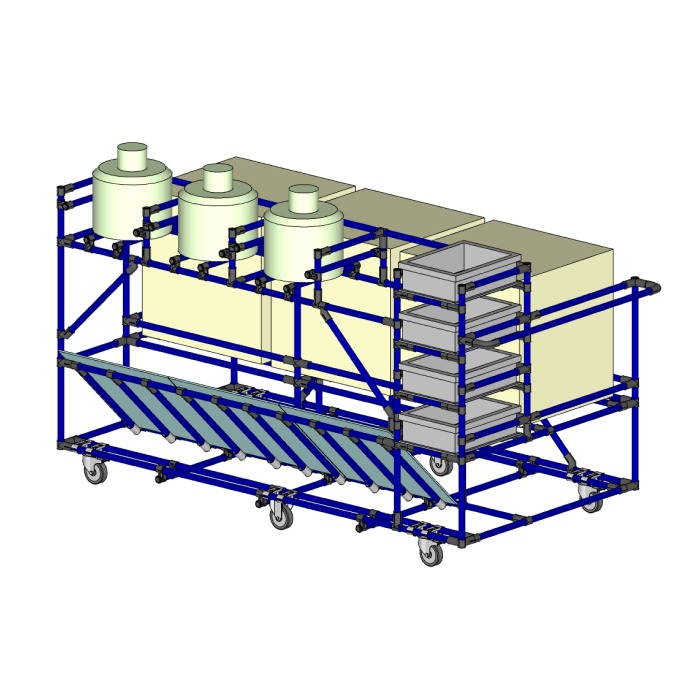 assembly line kitting cart