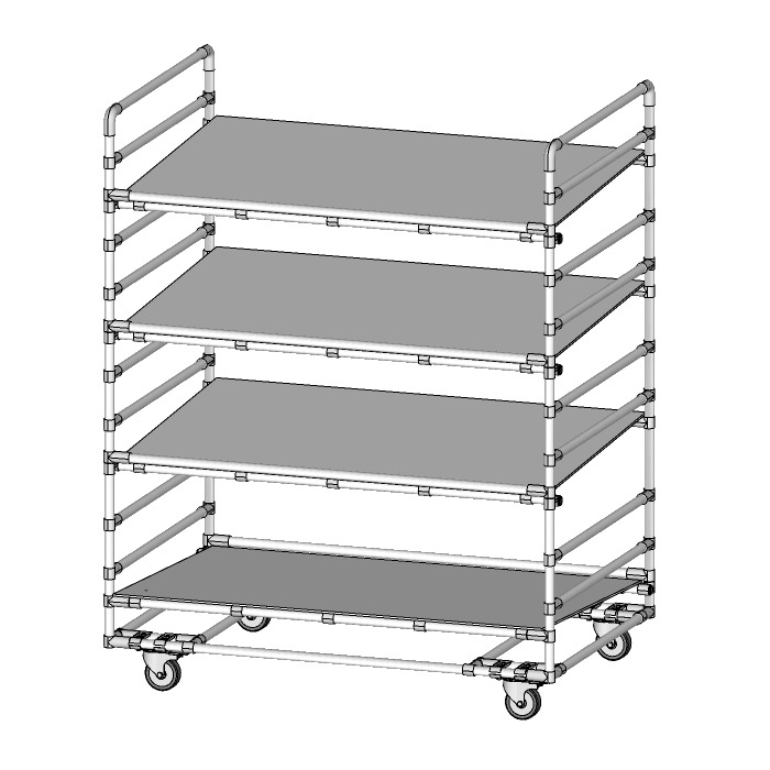 shelves with casters