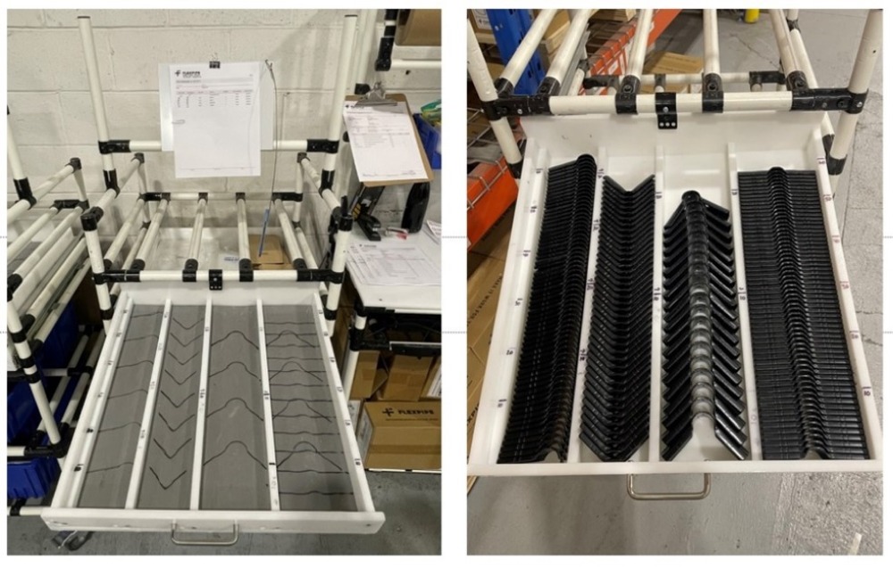 four-row customized bracket counting tool. On the side of each row are numbers 20, 30, 40, 50 etc.
