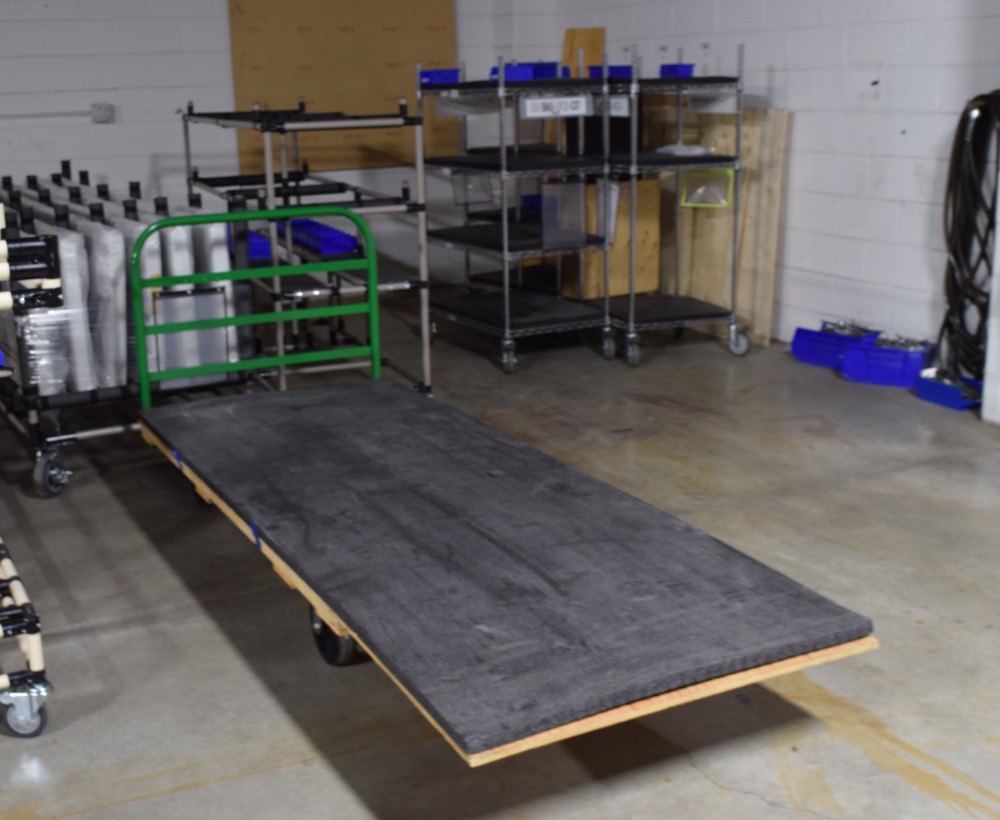 standard welded platform cart used for material handling within warehouses