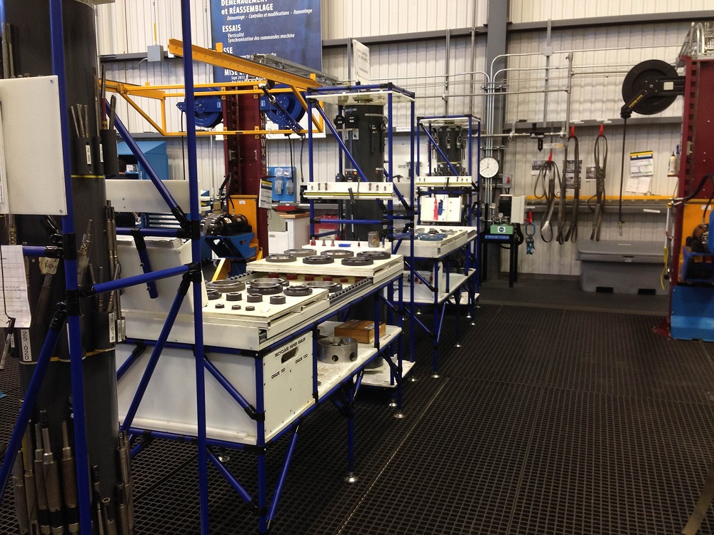 Workstation for the aerospace industry