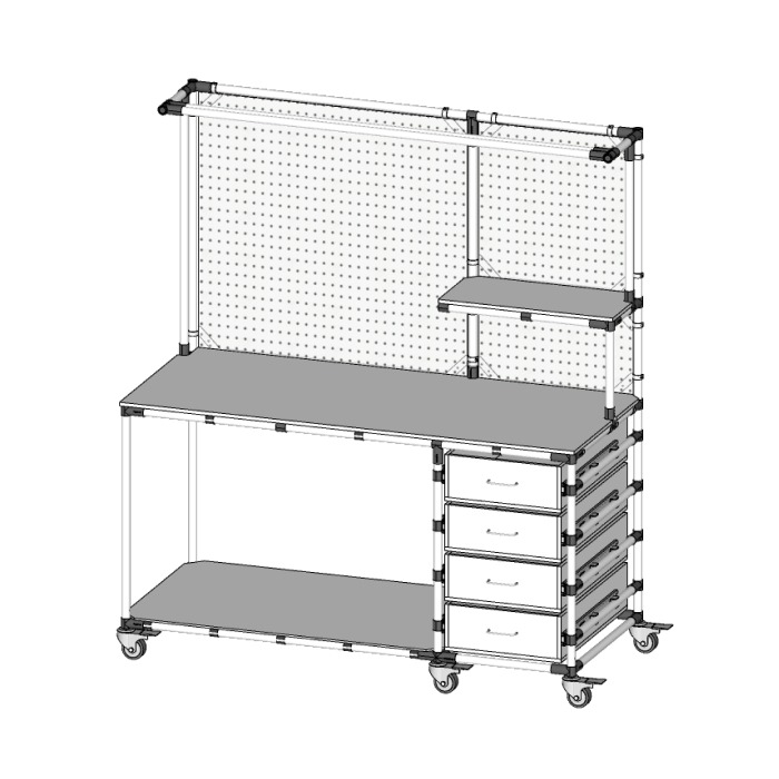 4 drawer workbench