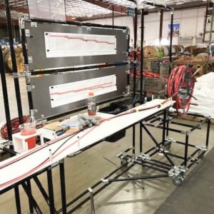 Workstation with cable facilities