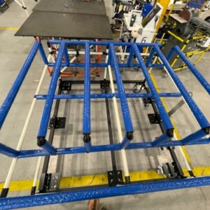 Plastic protector on square pipes base