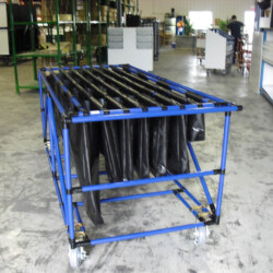 Cart with protective storage pockets