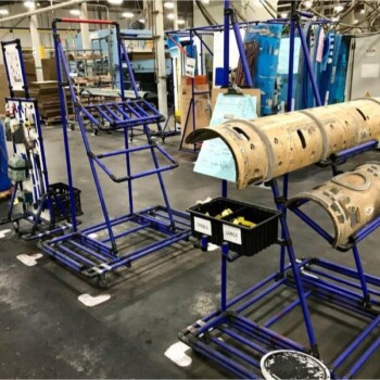 Versatile wide cart customized for transporting wide parts