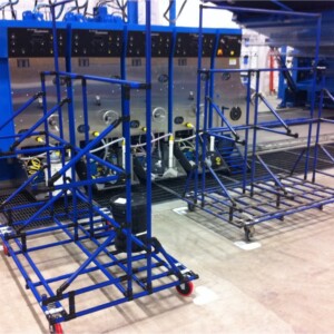 Cart tailored for transporting oversized and tall components