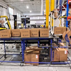 Exemple of a Flexpipe workstation in a warehouse
