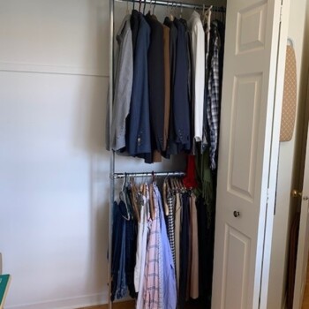 Yvan two tiers closet clothing rack