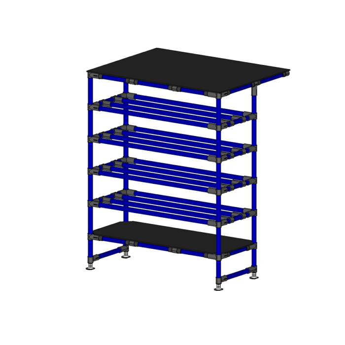 Shelving Unit With Worktable