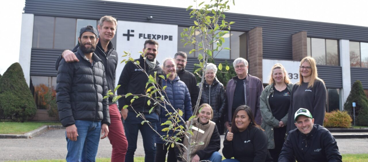 Flexpipe planta 5 árboles para compensar la huella de carbono de sus empleados